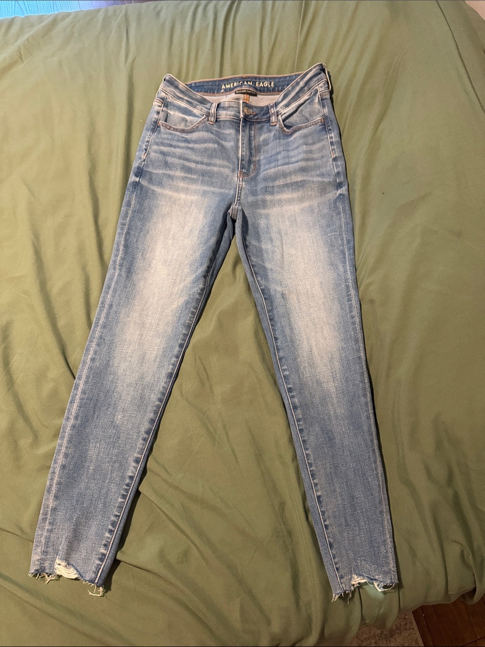 American Eagle Outfitters Distressed Light Blue Women's Skinny Jeans